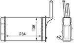 MAHLE Schimbător de căldură, încălzire habitaclu MAHLE BEHR AH 49 000S (AH 49 000S)