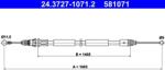 ATE Cablu, frana de parcare ATE 24.3727-1071.2 (24.3727-1071.2) - automobilus