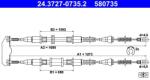 ATE Cablu, frana de parcare ATE 24.3727-0735.2 (24.3727-0735.2)