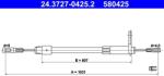 ATE Cablu, frana de parcare ATE 24.3727-0425.2 (24.3727-0425.2) - automobilus