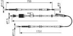 Bosch Cablu, frana de parcare BOSCH 1 987 482 804 (1 987 482 804) - automobilus