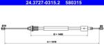 ATE Cablu, frana de parcare ATE 24.3727-0315.2 (24.3727-0315.2) - automobilus