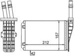 MAHLE Schimbător de căldură, încălzire habitaclu MAHLE BEHR AH 209 000S (AH 209 000S)