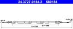 ATE Cablu, frana de parcare ATE 24.3727-0184.2 (24.3727-0184.2) - automobilus