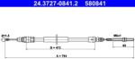 ATE Cablu, frana de parcare ATE 24.3727-0841.2 (24.3727-0841.2)