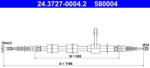ATE Cablu, frana de parcare ATE 24.3727-0004.2 (24.3727-0004.2) - automobilus