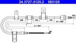 ATE Cablu, frana de parcare ATE 24.3727-3125.2 (24.3727-3125.2) - automobilus