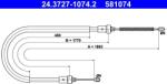 ATE Cablu, frana de parcare ATE 24.3727-1074.2 (24.3727-1074.2) - automobilus