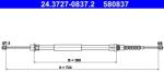 ATE Cablu, frana de parcare ATE 24.3727-0837.2 (24.3727-0837.2)