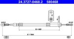 ATE Cablu, frana de parcare ATE 24.3727-0468.2 (24.3727-0468.2) - automobilus