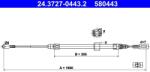 ATE Cablu, frana de parcare ATE 24.3727-0443.2 (24.3727-0443.2) - automobilus