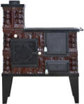 eSemineu Terracotta boot-type cooking stove with cast iron door Brown 8kW left