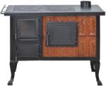 eSemineu Premium Terracotta Norbo Natur glass door Cooking in frame, legs and door matte black 10kW right