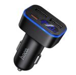 hoco. z63a autós töltő type-c+2 usb aljzat (42w, pd gyorstöltő 3.0, led kijelző) fekete (Z63A)