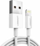UGREEN USB - Lightning MFI kábel 20cm 2.4A adat és töltőkábel (fehér)