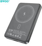 BWOO P82 BO 10000 mAh 15 W vezeték nélküli powerbank sötétszürke