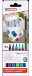 edding Ecsetirón porcelán marker 1-4mm, kerek 4600/6, 6 cool klf. szín (EDDING_67468) (EDDING_67468)