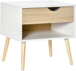 HOMCOM Comodă de noapte cu design scandinav elegant și practică, ideală pentru orice interior | Aosom Romania (831-372)