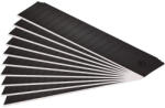 p> FORTUM pótpenge 10 db, fekete, tripla vágóéllel; 18×100×0, 7mm, SK2 acél, HRC > 67, tripla vágóéllel, lézeres élezés (4780003)