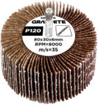 GRAPHITE Csiszolókerék csapos 80x30x6mm, P120 (58T386) (58T386)