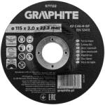 GRAPHITE Vágókorong kőhöz, korund süllyesztett furattal 115x2x22, 2 42 C46-R-BF (57T122) (57T122)