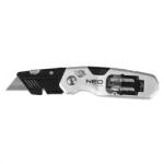 NEO TOOLS Trapézpengés kés, összecsukható, alu házas, 1+3 penge, 2 db csavarhúzóbittel (63-705) (63-705)