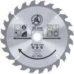 BGS technic Karbid hegyű körfűrész tárcsa, 190 x 30 x 2.5 mm, 24 fogú (BGS 3952) (3952)
