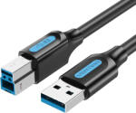 Vention Кабел USB 3.0 AM / BM - 0.5M Black - COOBD (COOBD) - cybertrade