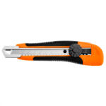 NEO TOOLS Törhető pengés kés 18 mm, fém vezetősín, tekerős (63-014) (63-014)