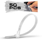Bormann nylon kábelkötegelő 7, 5x200mm fehér 50db (BCR5096) (BCR5096)