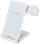 Nillkin PowerTrio 3in1 vezeték nélküli töltő Apple Watch készülékhez fehér (MFI)