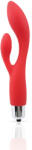 Passion Labs Vibrator Iepuras Lisa, Silicon, Rosu, 14.4 cm, Passion Labs, Mystery Vibrator