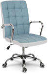 Sofotel Irodai szék, Sofotel Benton, kék, 95-105 cm, műbőr kárpit, ergonomikus háttámla, hintamechanika, gázliftes magasságállítás, gumírozott kerekek, 120 kg teherbírás (TE2456)