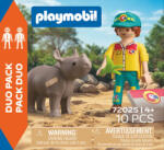 Playmobil DuoPack Îngrijitor cu Rinocer Figurina
