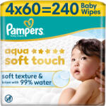 Pampers Aqua Soft Touch nedves törlőkendő 4x60 db