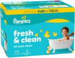 Pampers Fresh Clean nedves törlőkendő XXL 9x80 db