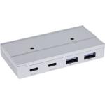 InLine HUB magnetic USB type C 10Gb/s la 2 x USB-C + 2 x USB-A Aluminiu, InLine IL35395M (IL35395M)