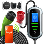 Qoltec 1 és 3 fázisú (230 V/400 V), állítható áramú (8- 16 A), max. 11 kW, időzíthető Type 2 EV (elektromos autó) töltő, 5 m. WiFi. 52720 (52720)
