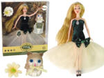 LEAN Toys Lalka Dla Dzieci Emily Długie Włosy Kotek Kwiat (13911)