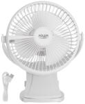 Adler Asztali/klipszes hordozható ventilátor fehér színben (AD_7342W)