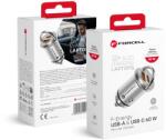 Forcell AUTÓTÖLTŐ 60W 2-portos Forcell (1x USB-C 60W PD + 1x USB-A 30W QC3.0) Fekete