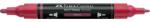 Faber-Castell Akril marker Faber-Castell Multimark 433 kétvégű 1-1, 2/2-3mm piros bogyó (185933)
