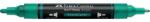 Faber-Castell Akril marker Faber-Castell Multimark 358 kétvégű 1-1, 2/2-3mm smaragd zöld (185958)