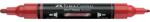 Faber-Castell Akril marker Faber-Castell Multimark 296 kétvégű 1-1, 2/2-3mm metál piros (FC185996)