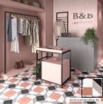 Equipe Cerámicas Equipe Bauhome Karo Cold Antik Design cementlap mintás járólap