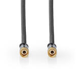 Nedis CSTB41000GY50 F csatlakozós koax kábel, 75 Ohm, 90 dB, négyszeresen árnyékolt, prémium kivitel, 5m (CSTB41000GY50) - wpower