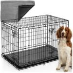 Pethaus Cușcă metalică de transport pentru câine cu saltea 91 × 57 × 62 cm, mărimea M