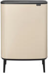 Brabantia Bo Touch Bin Hi nyomófedeles szelektív szemetes lábakon, 2x30L, acél, világos bézs