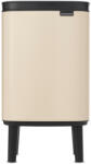 Brabantia Bo Waste Bin Hi felnyitható szemetes lábakon, 4L, acél, világos bézs
