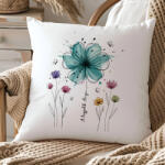 Deconline Crafts Egyedi neves Anyák napi párnahuzat 40x40 cm "FLOWER (DO-MD-2-PILLOW)